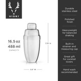 Stainless Steel Heavyweight Cocktail Shaker by Viski®