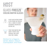 Glass FREEZE Martini Glass by HOST®  (set of two)