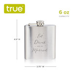 Eat, Drink, & Be Married Stainless Steel Flask