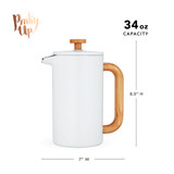 Avery Double Wall Stainless Steel Press Pot by Pinky Up