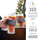 Beer FREEZE Cooling Cups in Black (set of 2) by HOST®
