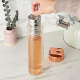 Dylan Rose Gold Glass Travel Infuser Mug