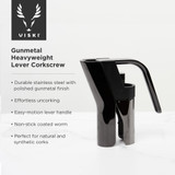 Gunmetal Heavyweight Lever Corkscrew by Viski®