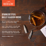 Stainless Steel Bullet Glacier Rocks® by Foster & Rye