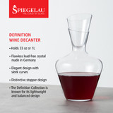 Spiegelau Definition 1L Wine Decanter and Stopper (set of 1) Spiegelau Definition 1L Wine Decanter and Stopper (set of 1)
