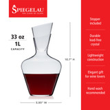 Spiegelau Definition 1L Wine Decanter and Stopper (set of 1) Spiegelau Definition 1L Wine Decanter and Stopper (set of 1)