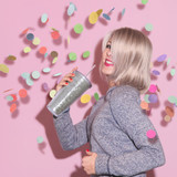 Glam Silver Double Walled Glitter Tumbler by Blush®