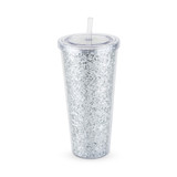 Glam Silver Double Walled Glitter Tumbler by Blush®