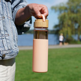 Dana Glass Travel Mug in Coral by Pinky Up