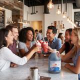 J. Hungerford Smith Strawberry Fountain & Milkshake Syrup 1 Gallon (3.78 Liters)-Chicken Pieces