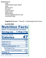 Fabbri Candied Ginger in Syrup 8 oz. (230 g) - Naturally Sweetened Ginger-Chicken Pieces