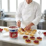 Fabbri 4.3 kg (9.5 lbs) Strawberry Variegate / Marbling - Bursting Sweetness-Chicken Pieces