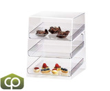 Cal-Mil 10" x 15" x 13 1/2" Classic Three Tier Acrylic Display Case-Chicken Pieces