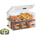 Cal-Mil 22 1/2" x 14 3/4" x 13 3/4" Sierra Bronze Metal 2-Tier Display Case-Chicken Pieces