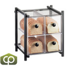 Cal-Mil 14" x 14 3/4" x 15 3/4" One by One Four Drawer Black Bread Display Case-Chicken Pieces
