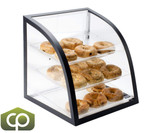 Cal-Mil Modern Iron Euro Style Black Display Case - 16" x 16 1/2" x 16 1/2"-Chicken Pieces