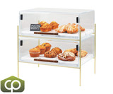 Cal-Mil Mid-Century 19 1/2" x 13 1/2" x 18" Pastry Case with Brass Frame-Chicken Pieces