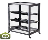 Cal-Mil 17 1/4" x 12 3/4" x 20 3/4" Soho Three Tier Black Display Case-Chicken Pieces