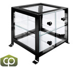 Cal-Mil 14" x 13" x 14 1/4" Soho Four Drawer Black Steel Bread Case-Chicken Pieces