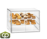 Cal-Mil Classic 27" x 20" x 20"Three Tier Pastry Display Case with Front Door-Chicken Pieces