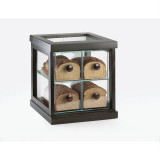 Cal-Mil 16 1/2" x 15" x 15 3/4" Westport Four Drawer Wood Frame Bread Box-Chicken Pieces