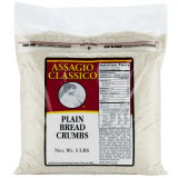 Assagio Mild Flavor 5 lb. Plain Bread Crumbs - 6/Case-Chicken Pieces