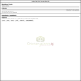 Golden Dipt Bulk Size 50 lbs. /22.68 kg Pancake Base Mix — Nutrition and Ingredients Label — www.chickenpieces.com