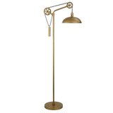 72" Brass Reading Floor Lamp With Brass Dome Shade - CP-HMEROOTS-523445
