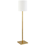 62" Brass Traditional Shaped Floor Lamp With White Frosted Glass Drum Shade - CP-HMEROOTS-523451