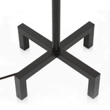 66" Black Torchiere Floor Lamp With Clear Seeded Glass Drum Shade - CP-HMEROOTS-523531 - Chicken Pieces