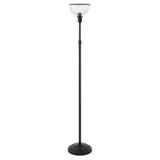 65" Black Novelty Floor Lamp With Clear Transparent Glass Dome Shade - Chicken Pieces