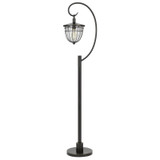 63" Bronze Traditional Shaped Floor Lamp With Bronze Transparent Glass Dome Shade - Chicken Pieces