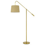 68" Brass Adjustable Traditional Shaped Floor Lamp With Antiqued Brass Drum Shade - Chicken Pieces