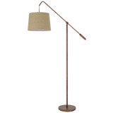 68" Rusted Adjustable Traditional Shaped Floor Lamp With Rust Drum Shade - Chicken Pieces