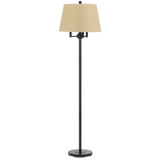 62" Bronze Four Light Traditional Shaped Floor Lamp With Beige Square Shade - Chicken Pieces