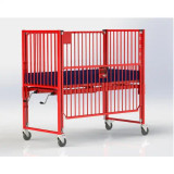 HARD Manufacturing Hospital Crib for Homecare - Comfortable & Adjustable-Chicken Pieces