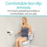 Toilet Safety Rail (3 Pack) - Adjustable Height and Width for Universal Fit-Chicken Pieces