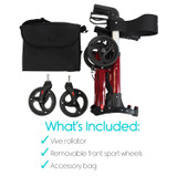 Vive Mobility Rollator Model S - Comfortable and Versatile Walker (2 Pack)-Chicken Pieces Vive Mobility Rollator Model S - Comfortable and Versatile Walker (2 Pack)-Chicken Pieces