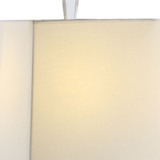 30" Clear and Mirrored Glass Faux Crystal Table Lamp With White Square Shade - Chicken Pieces