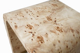 25" Beige Solid Wood Rectangular End Table - Chicken Pieces