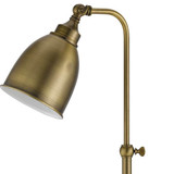 25" Bronze Metal Adjustable Table Lamp With Antiqued Brass Dome Shade - Chicken Pieces