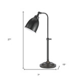 27" Bronze Metal Adjustable Table Lamp With Bronze Dome Shade - Chicken Pieces