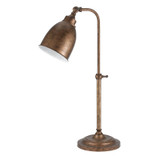 28" Rust Metal Adjustable Table Lamp With Rust Dome Shade - Chicken Pieces