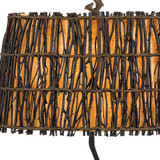27" Bronze Bears in the Boat Table Lamp With Brown Novelty Shade - Chicken Pieces