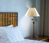 30" Bronze Metal Table Lamp With Off White Empire Shade - CP-HMEROOTS-524751 - Chicken Pieces