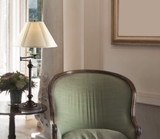 30" Bronze Metal Table Lamp With Off White Empire Shade - CP-HMEROOTS-524751 - Chicken Pieces