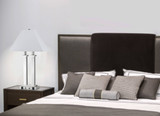 26" Nickel Metal Two Light Desk Usb Table Lamp With White Novelty Shade - Chicken Pieces