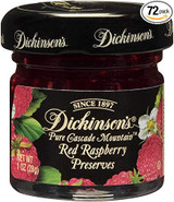 Dickinson's 1 oz.72/Case Pure Cascade Mountain Red Raspberry Preserves - Chicken Pieces