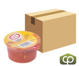 Muy Fresco 3.8 oz. Medium Salsa Cup - 30/Case - Authentic Blend of Tomatoes - Chicken Pieces