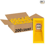 Heinz Yellow Mustard Packets 5.5 Gram - 500/Case - Smooth, Mellow, and Tangy - Chicken Pieces
